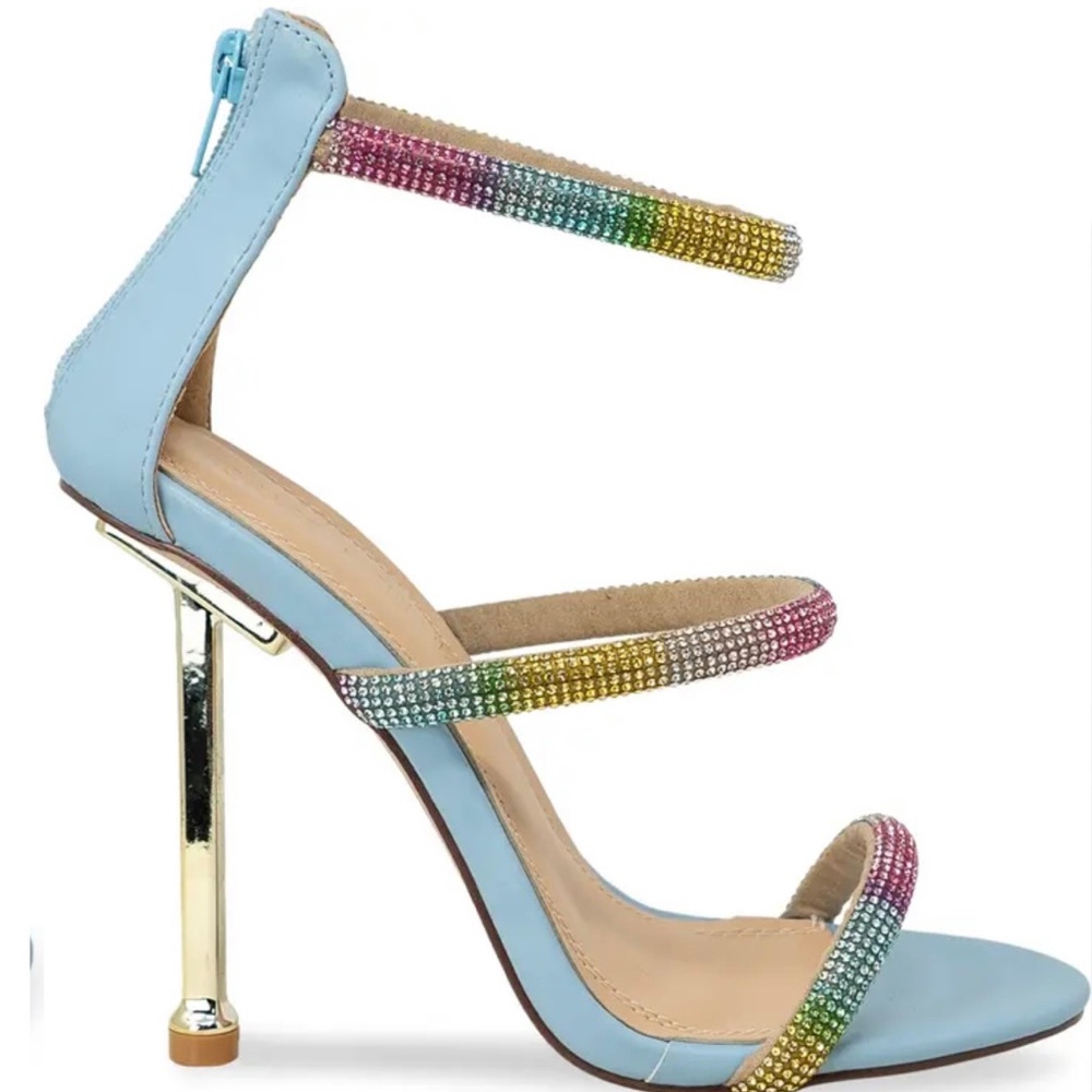 NWT Elle Triple Rhinestone Heels - Picture 3 of 3